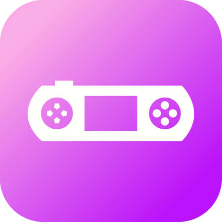 Unique Gaming Console Glyph Vector Iconのイラスト素材