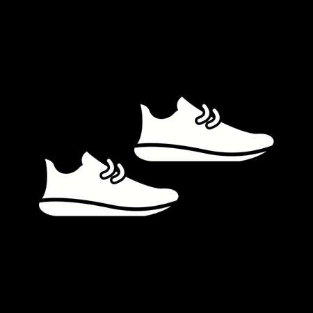 Unique Jogger Shoes Vector Glyph Iconのイラスト素材