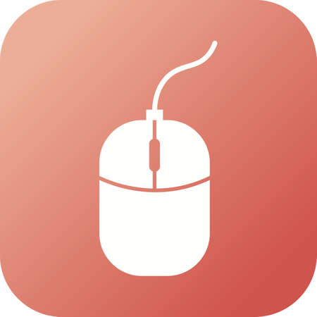 Unique Mouse Glyph Vector Iconのイラスト素材