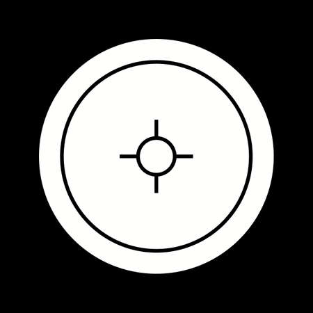 Unique Location Access Vector Glyph Iconのイラスト素材