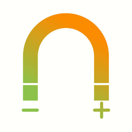 Unique Magnetism Vector Glyph Iconのイラスト素材