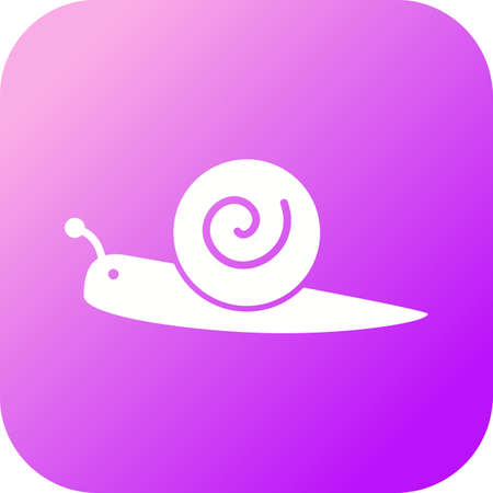 Unique Snail Glyph Vector Iconのイラスト素材