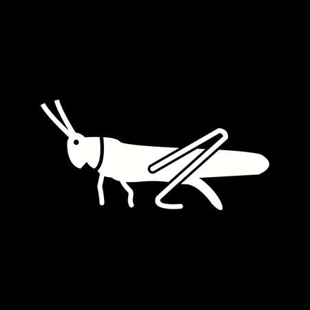 Unique grasshopper Glyph Vector Iconのイラスト素材