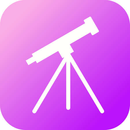 Unique Telescope Vector Glyph Iconのイラスト素材