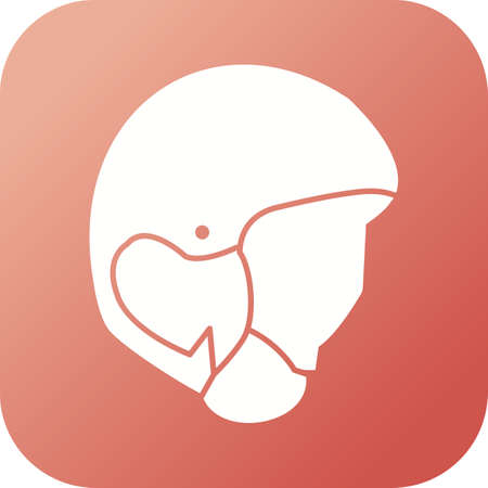 Unique Helmet Vector Glyph Iconのイラスト素材