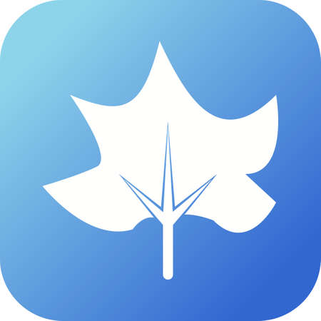 Unique Leaf Vector Glyph Iconのイラスト素材