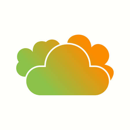 Cloud Unique Vector Glyph Iconのイラスト素材