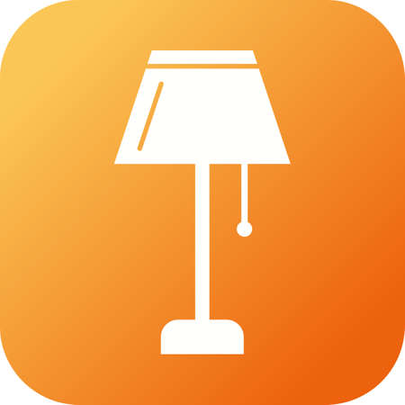 Unique Lamp Vector Glyph Iconのイラスト素材