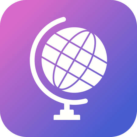 Unique Globe Vector Glyph Icon