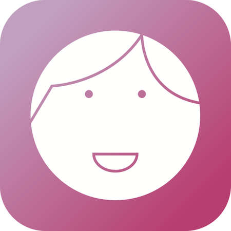 Unique Happy Man Vector Glyph Iconのイラスト素材