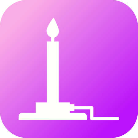 Unique Bunsen Burner Vector Glyph Iconのイラスト素材