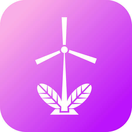 Unique Green Energy Vector Glyph Iconのイラスト素材