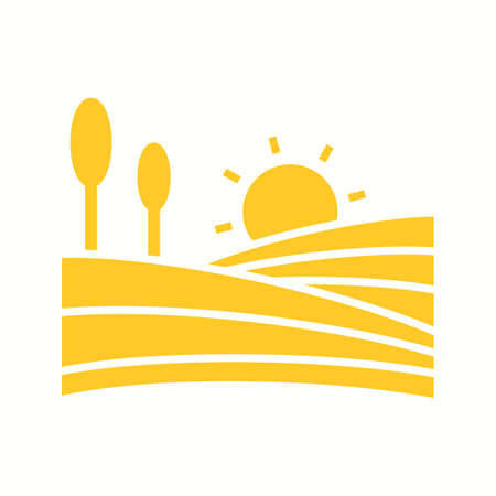 Beautiful Farms Glyph Vector Iconのイラスト素材