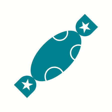 Beautiful Toffee Glyph Vector Iconのイラスト素材