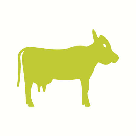 Beautiful Cow Glyph Vector Iconのイラスト素材