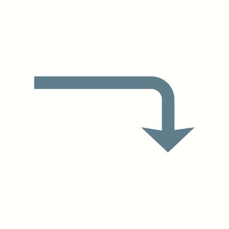 Beautiful Turn Down Glyph Vector Iconのイラスト素材