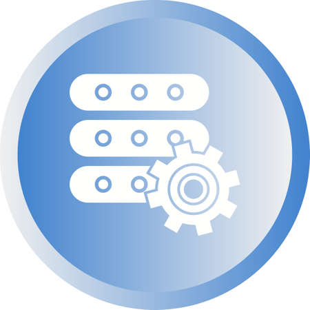 Beautiful Database Settings Glyph Vector Iconのイラスト素材