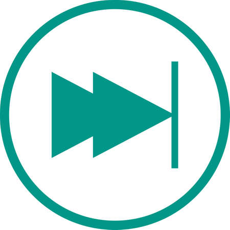 Beautiful Next Arrow Glyph Vector Iconのイラスト素材