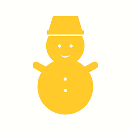 Beautiful Snowman Glyph Vector Iconのイラスト素材