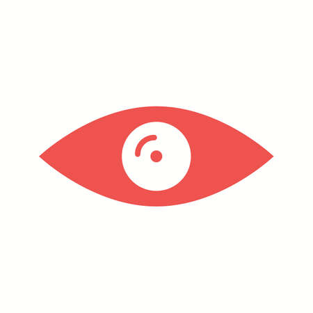Beautiful Eye Glyph Vector Iconのイラスト素材