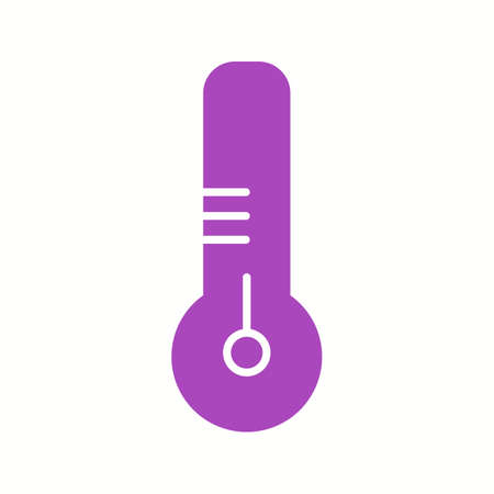 Beautiful Thermometer Glyph Vector Iconのイラスト素材