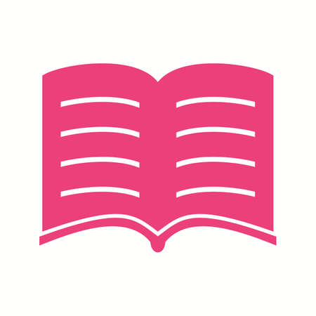 Beautiful Open Book Glyph Vector Iconのイラスト素材