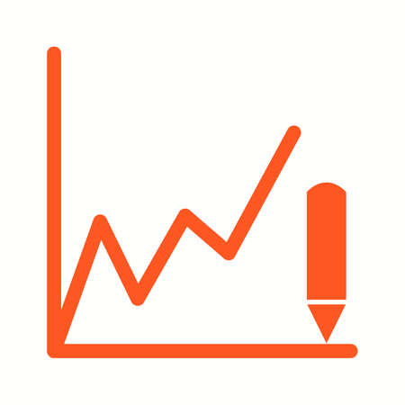 Beautiful Drawing Graphs Glyph Vector Iconのイラスト素材