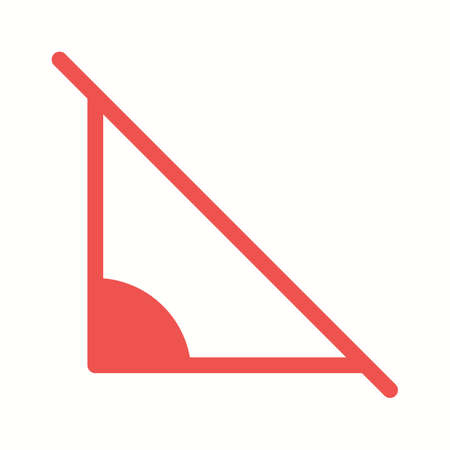 Beautiful Angle Glyph Vector Iconのイラスト素材