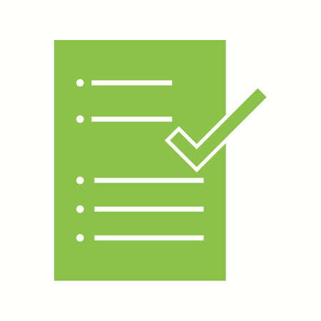 Beautiful Check Report Glyph Vector Iconのイラスト素材