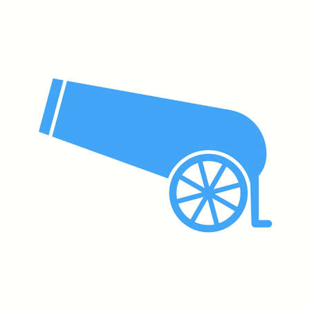 Beautiful Cannon Glyph Vector Iconのイラスト素材