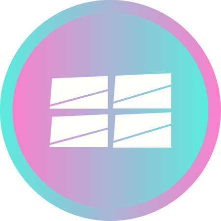 Beautiful Windows Glyph Vector Iconのイラスト素材