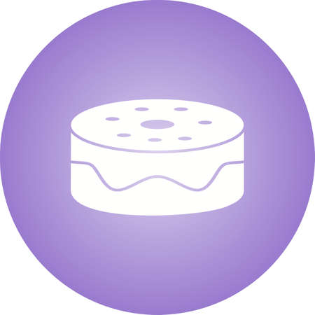 Beautiful Cake Glyph Vector Iconのイラスト素材