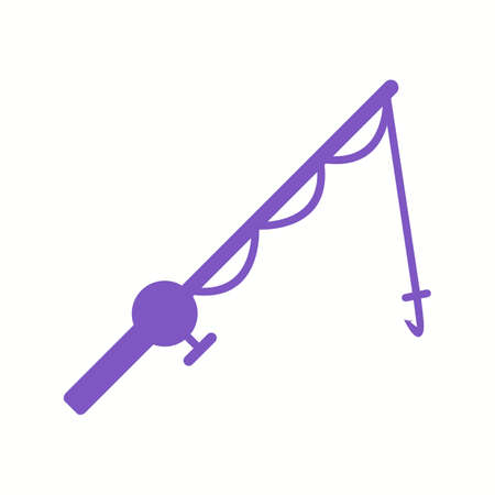 Beautiful Fishing Glyph Vector Iconのイラスト素材
