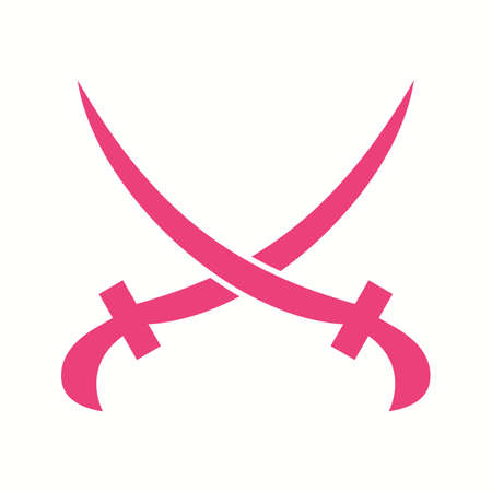 Beautiful Two Swords Glyph Vector Iconのイラスト素材