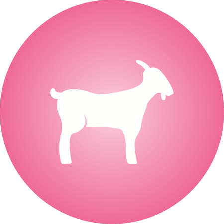 Beautiful Goat Glyph Vector Iconのイラスト素材