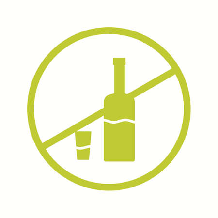 Beautiful No Drink Glyph Vector Iconのイラスト素材