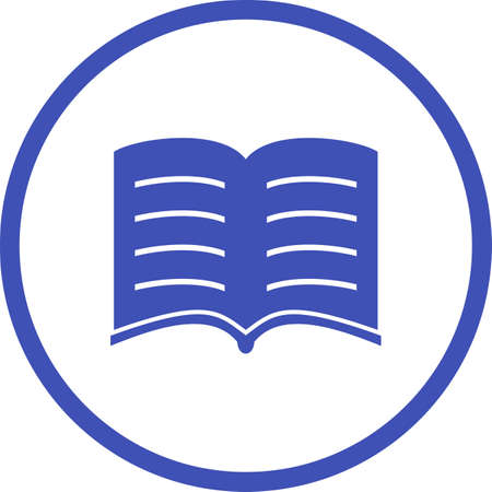 Beautiful Open Book Glyph Vector Iconのイラスト素材