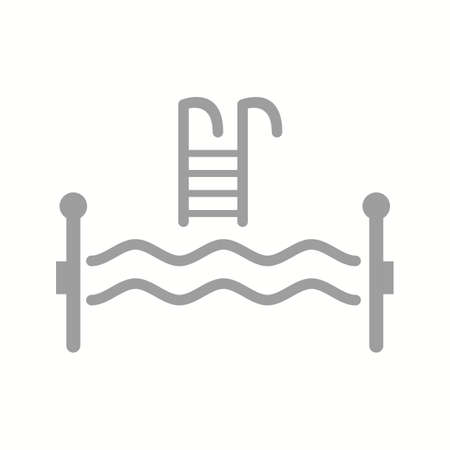 Beautiful Swimming Pool Glyph Vector Iconのイラスト素材