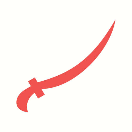 Beautiful Arabic Sword Glyph Vector Iconのイラスト素材
