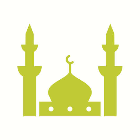 Beautiful Mosque Glyph Vector Iconのイラスト素材