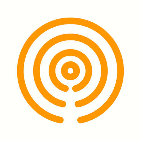 Beautiful Hotspot Signal Glyph Vector Iconのイラスト素材