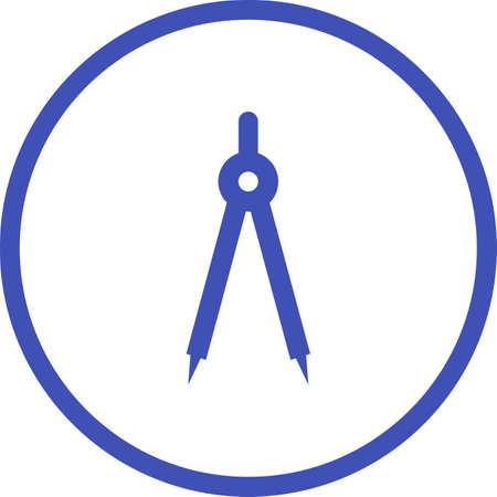 Beautiful Compass Glyph Vector Iconのイラスト素材