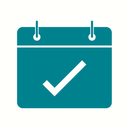Beautiful Marked Date Glyph Vector Iconのイラスト素材