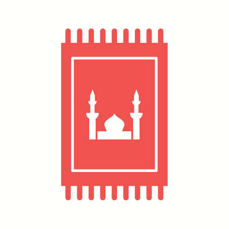 Beautiful Prayer Rug Glyph Vector Iconのイラスト素材