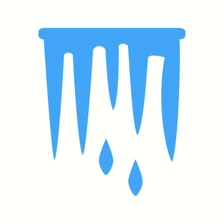 Beautiful Icicle Glyph Vector Iconのイラスト素材