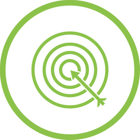 Beautiful Target Glyph Vector Iconのイラスト素材