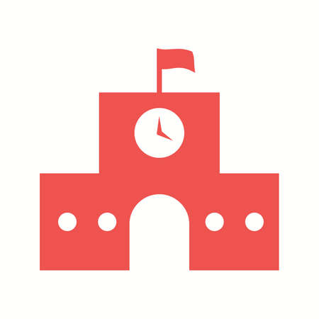 Beautiful School Glyph Vector Iconのイラスト素材