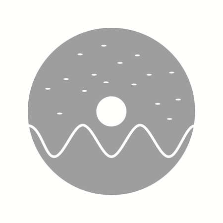 Beautiful Doughnut Sprinkled Glyph Vector Iconのイラスト素材