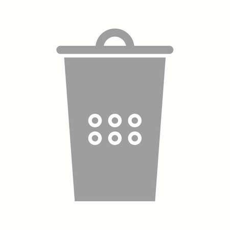 Beautiful Dust Bin Glyph Vector Iconのイラスト素材