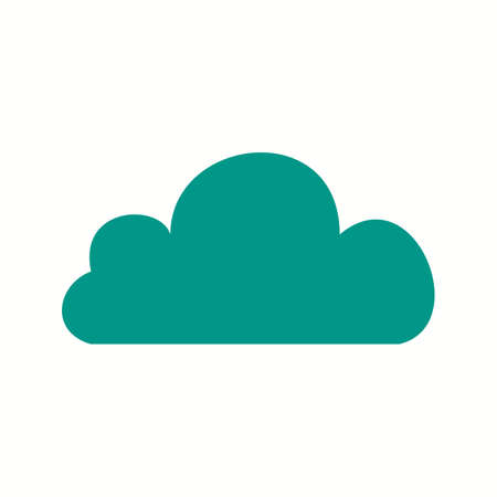 Beautiful Cloud Glyph Vector Iconのイラスト素材